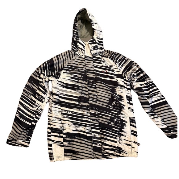 Oakley Anorak Fit Hooded Ski Jacket Men's L Black Gray Snowboard Gorpcore RARE!
